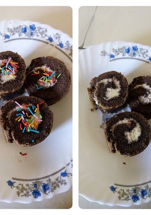 A picture of Chocolate Swiss rolls#chocolatebaking #authormarathon.