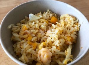 Hình của món Cơm chiên tôm trứng muối.