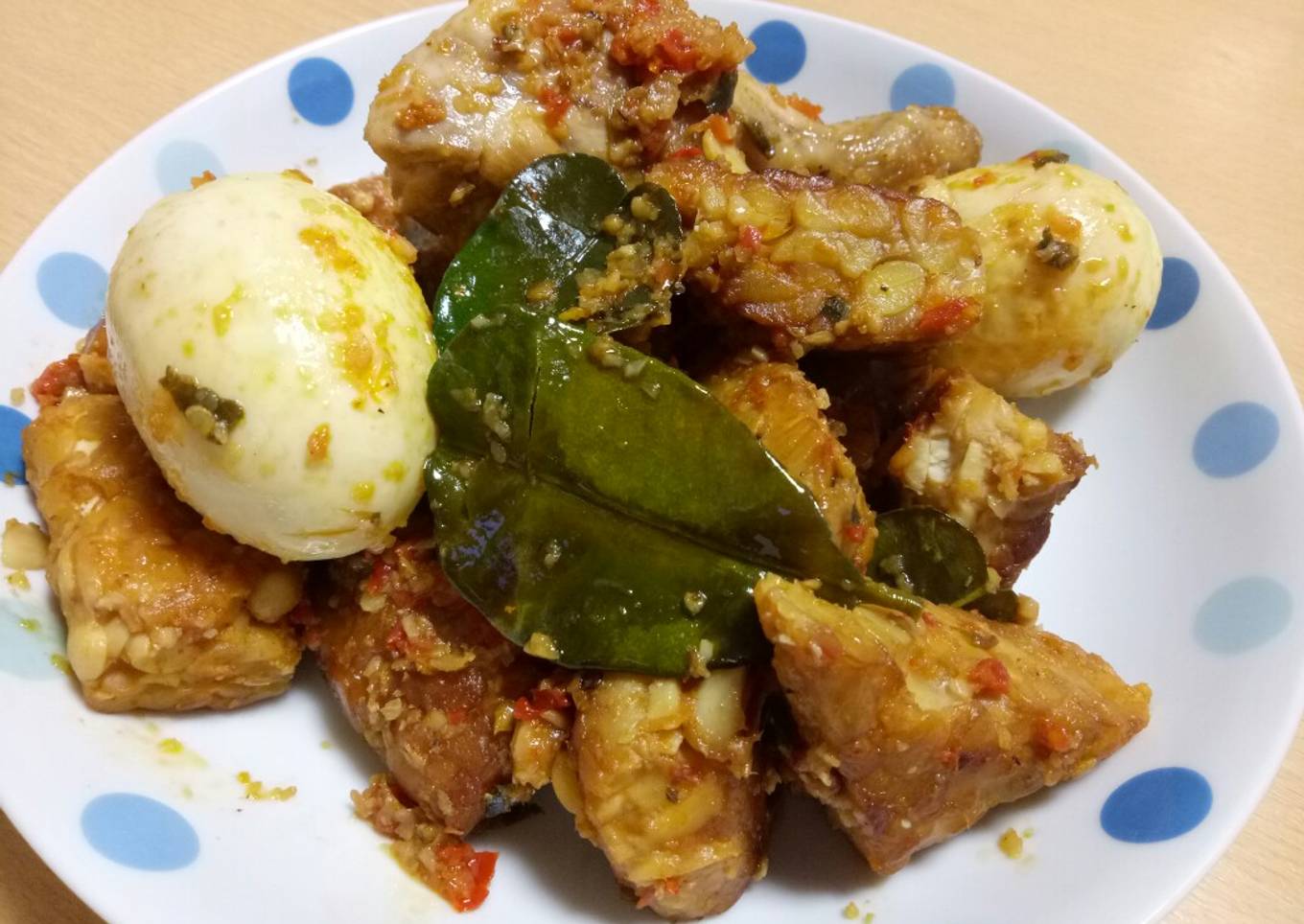 Tempe Ayam Telor Balado