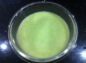 Hình của món Cháo cá lóc suplơ xanh cho bé từ 7 tháng.