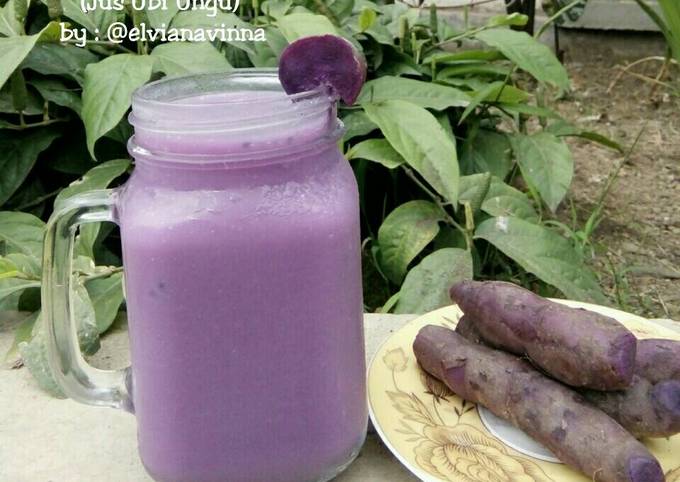 Purple sweet potato juice (jus ubi ungu)