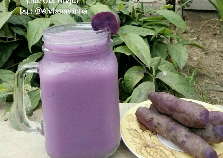 Purple sweet potato juice (jus ubi ungu)