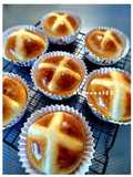 Cross Sweet Bun with Lemon Cream Cheese filling (Eggless)