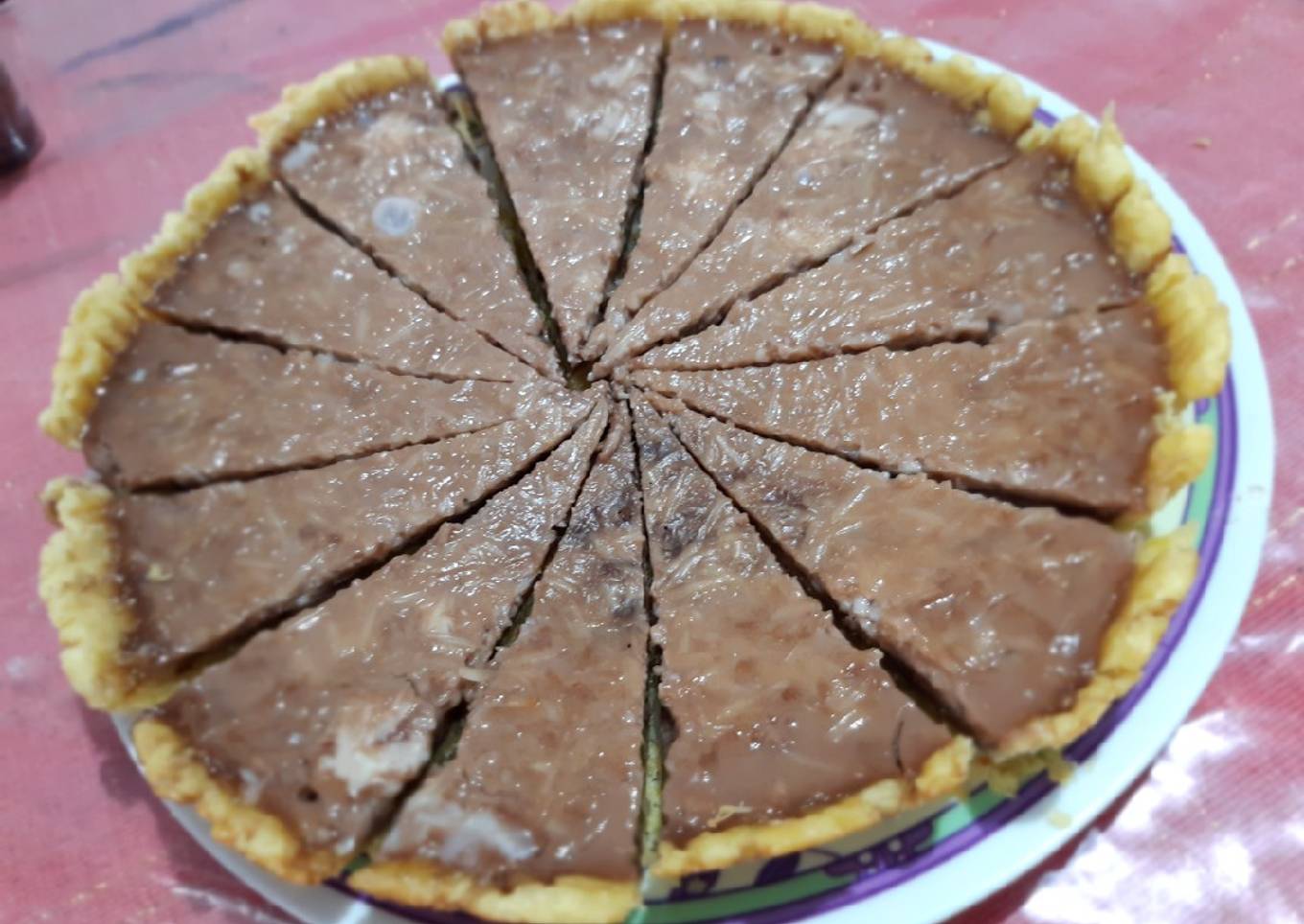 Pie susu coklat teflon