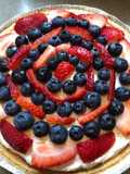 Patriotic No-Bake Spiced Rum Berry Cream Cheese Pie 🥧