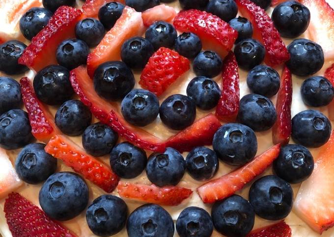 Steps to Make Homemade Patriotic No-Bake Spiced Rum Berry Cream Cheese
Pie 🥧