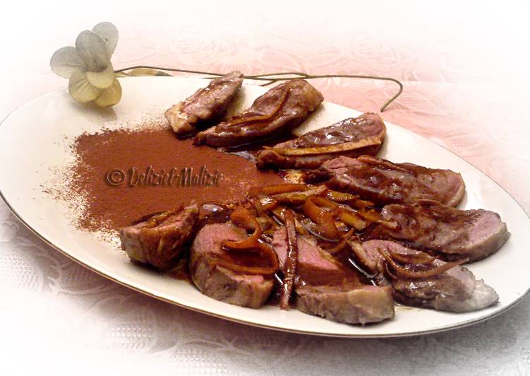 Petto d’anatra all’arancia e cacao