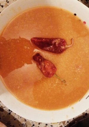 صورة لوصفة شوربة فريك حارة بنيييينة تهبل