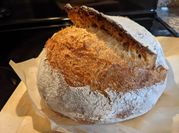 A picture of homemade sourdough bread