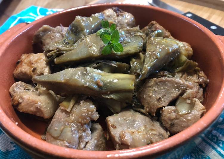 Bocconcini di maiale
E carciofi