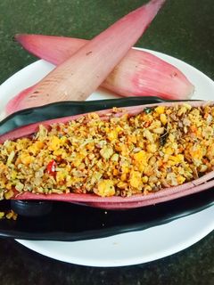 வாழை பூ பருப்பு உசிலி(valaipoo paruppu usili recipe in tamil) செய்முறை முக்கிய புகைப்படம்