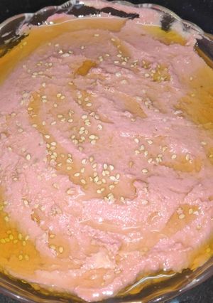 A picture of Beetroot Hummus.
