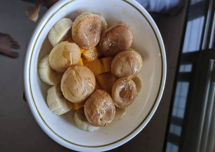 Step-by-Step Guide to Make Speedy Mini pancake fruit bowl