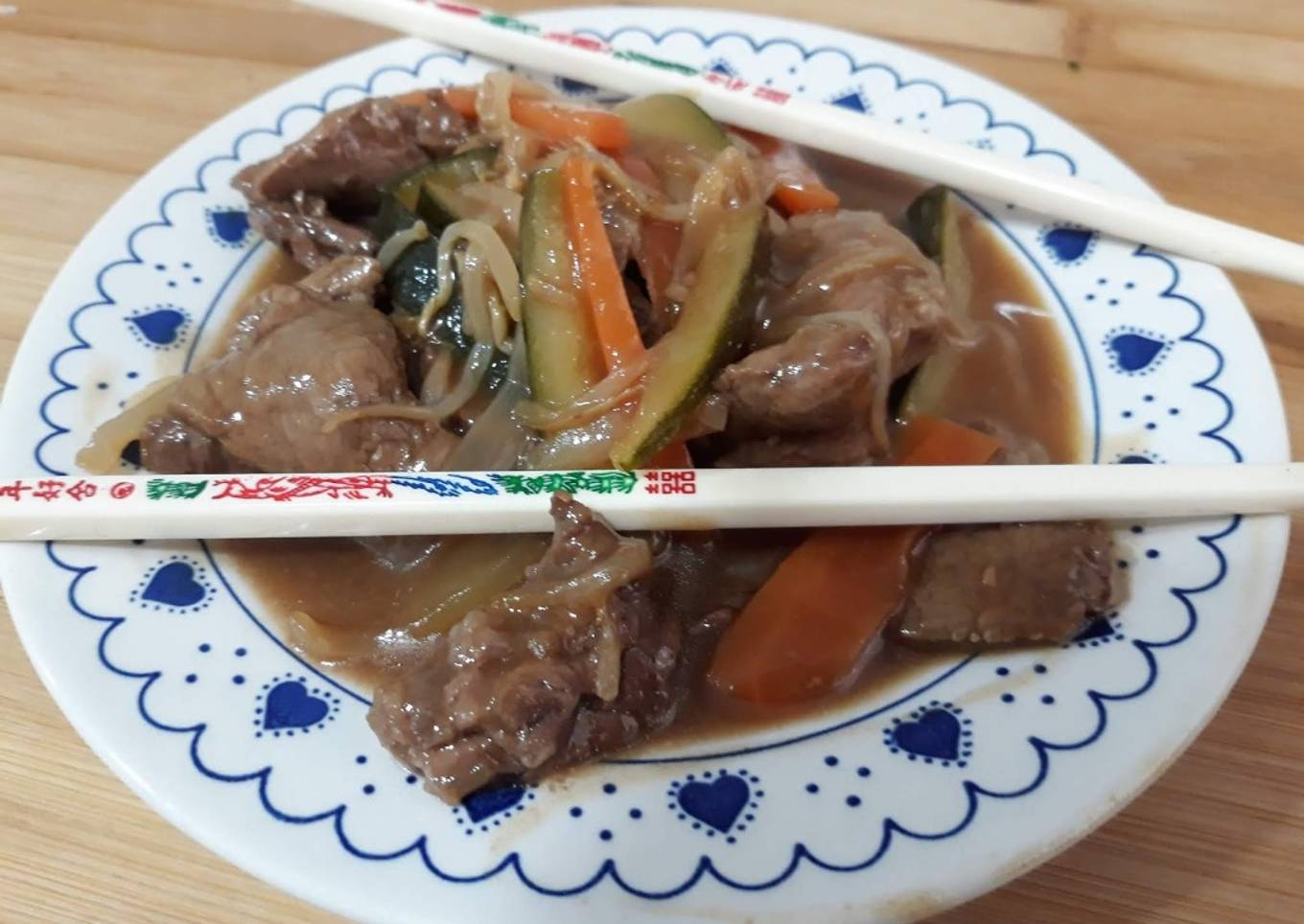 Chop suey de ternera con verduras en Tm5