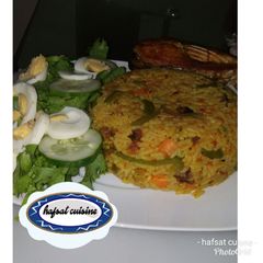 A picture of My special jollof rice.