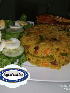 A picture of My special jollof rice.