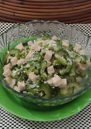 Foto resep Tumis Pare Tempe Telur Daun Bawang