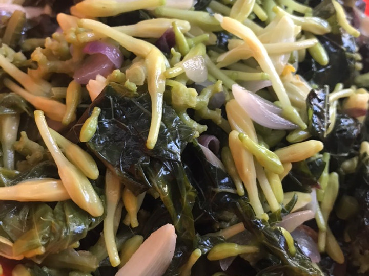 Cara Gampang Membuat Tumis daun mix bunga Pepaya yang Lezat