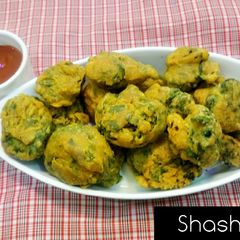 Spinach fritters A picture of Spinach fritters.