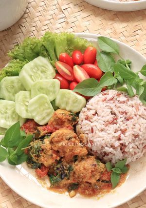 Foto resep Nasi Merah Liwet ft Woku Tuna