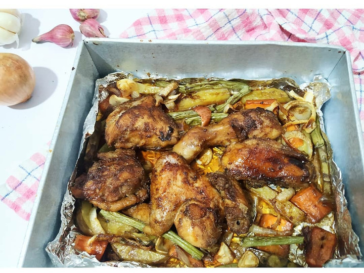 Bagaimana Membuat Roasted Chicken/ ayam panggang oven, Sempurna