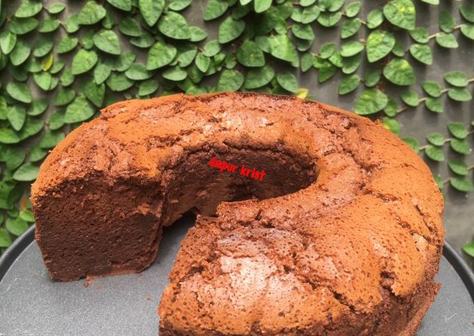 Resep Chiffon Coklat Putih Telur Anti Gagal