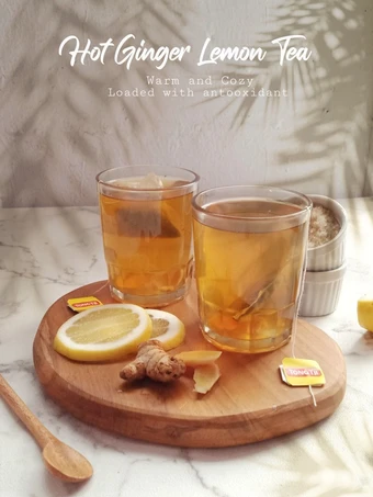 Cara Gampang Membikin Resep Hot ginger lemon tea yang  Bikin Ketagihan Anti Ribet, Lezat