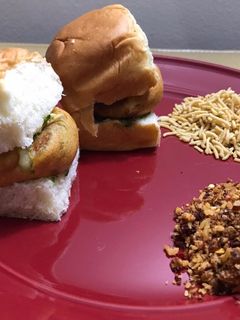 A picture of Vada Pav.
