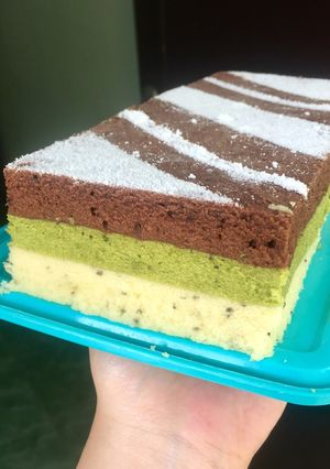 Foto resep Bolu Lapis Greentea Coklat Kukus