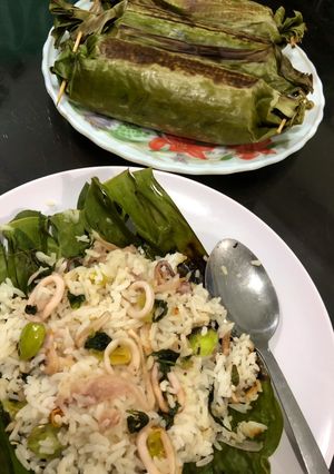 Foto resep Nasi Bakar Cumi Petai dan Jamur