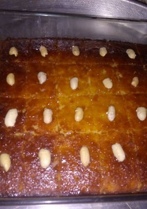 صورة لوصفة بسبوسة خفيفة