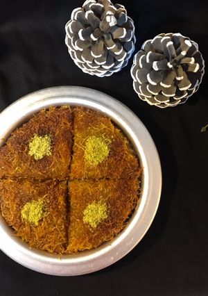 عکسی از دستور کنافه گردویی ترکیه ای