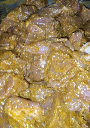 A picture of Tikka boti Masala marinade.