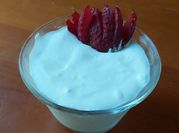 Una foto de mousse de queso philadelphia