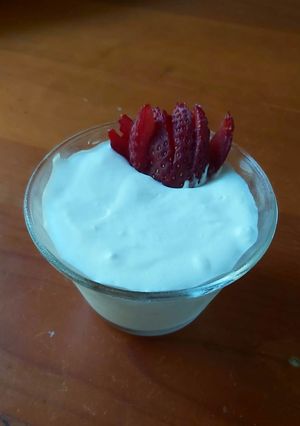 Una foto de Mousse de queso crema
