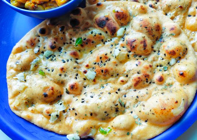 Recipe of Quick Whole wheat flour butter garlic naan without yeast