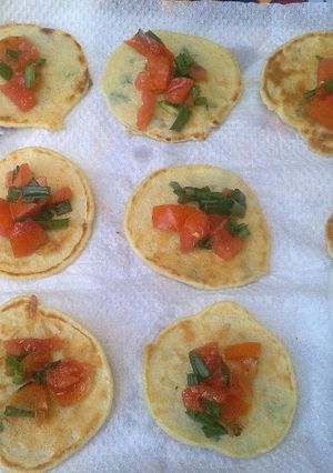 A picture of Savoury mini pancakes #team contest #team sugar&spice #appetizer #indian.