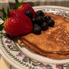 A picture of Cream cheese pancakes.