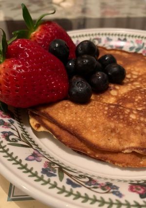 A picture of Cream cheese pancakes.