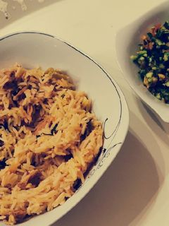 صورة لوصفة رز بالتونة