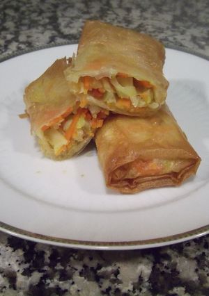 Una foto de Rollitos de primavera