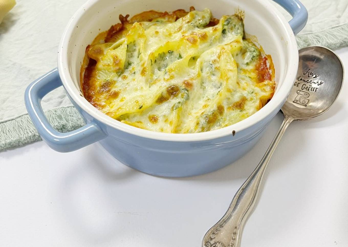 Conchiglioni farcis épinards ricotta