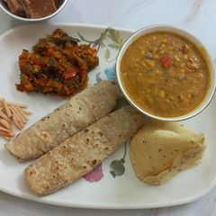 Punjabi dinner thali A picture of Punjabi dinner thali.