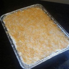 A picture of Brad's seven layer dip to feed an army.