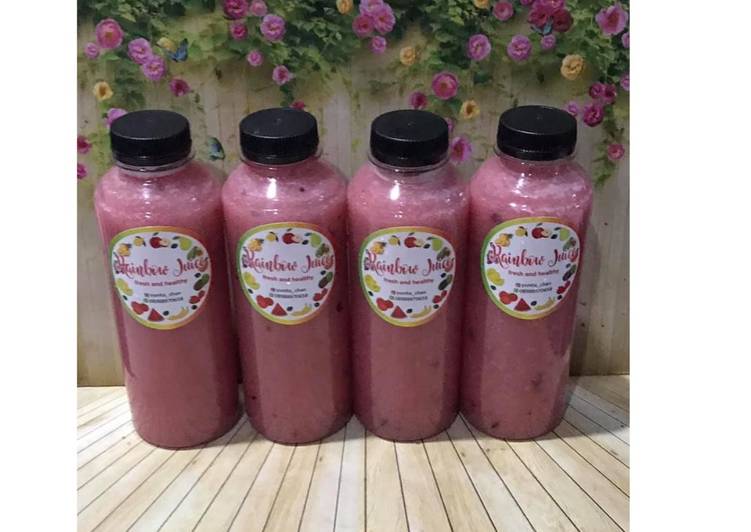 Langkah Mudah untuk Membuat Diet Juice Soursop Pomegranate Apple Plum Cucumber, Lezat