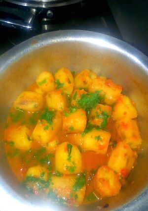 A picture of Matoke stew.