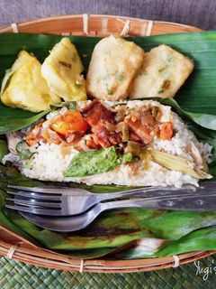 Foto resep Nasi Bakar Asin Jambal Roti