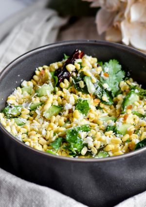 A picture of Split Mung Bean Salad | Kosambari.
