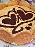 Tarta de natillas y galletas
