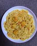 سباغيتي بالروبيان والكريمة 🍝🍤